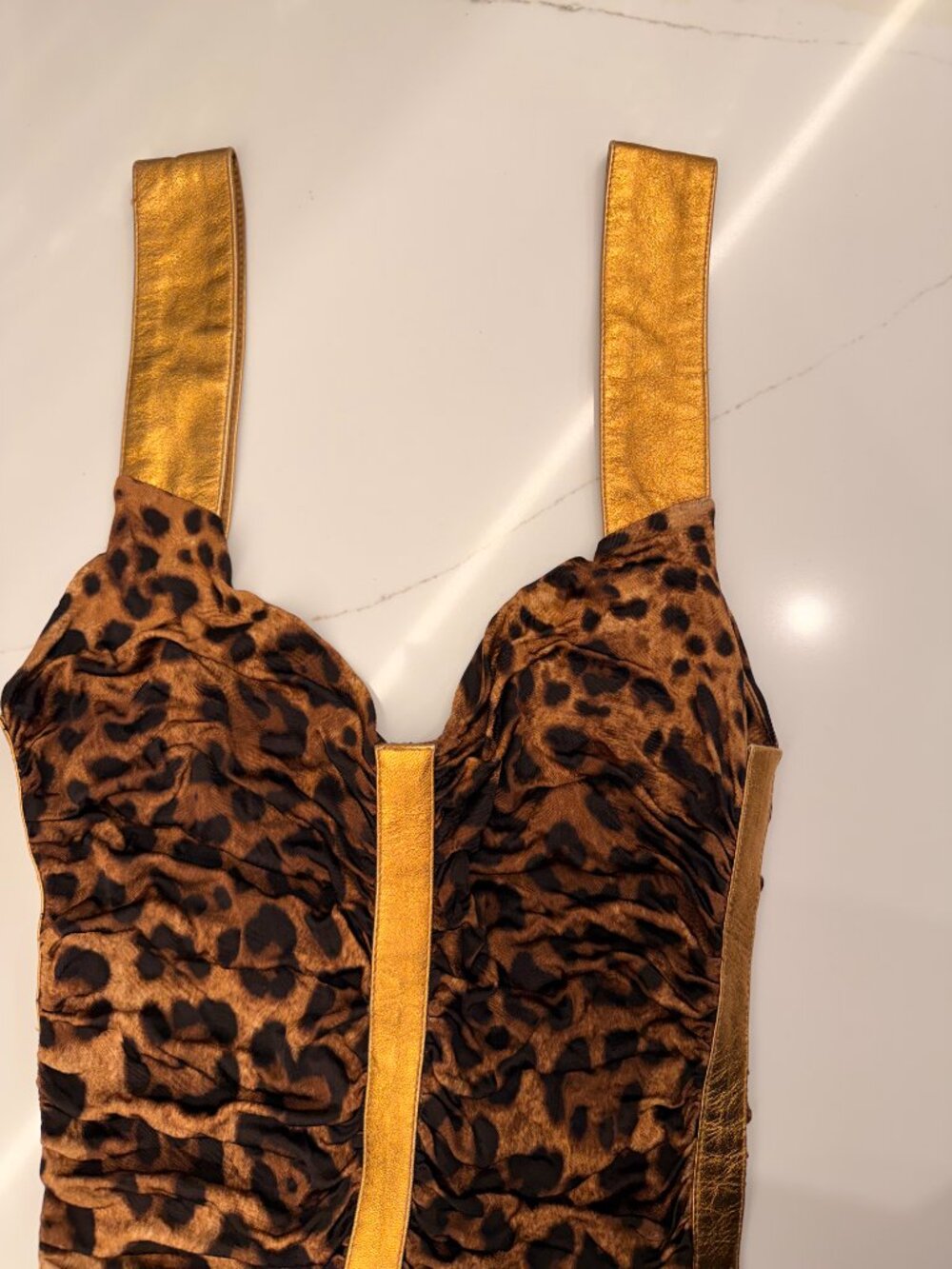 Vintage 2007 Dolce & Gabbana Leopard Print Sheath Dress IT 44 / Fits US 6 - Picture 7 of 9